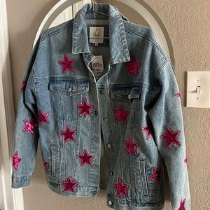 Jean pink stars Jacket